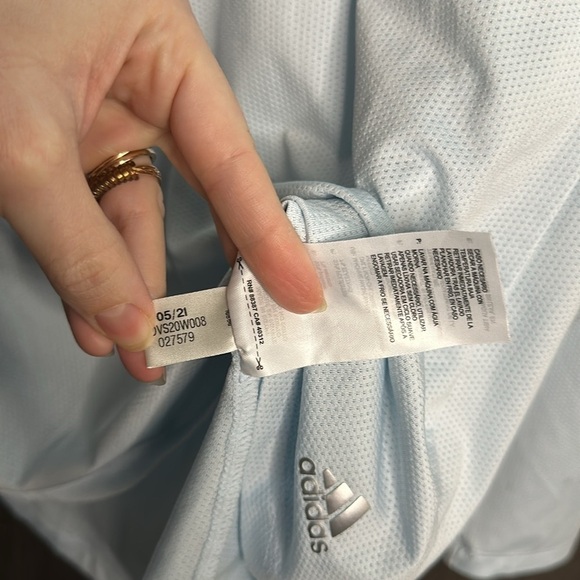 Adidas Golf Light Blue Quarter Zip Pullover Light Weight Medium - Picture 7 of 9